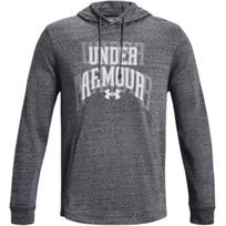Under Armour Rival Letter Print Cotton Hoodie Men Hoodies Gray 1379766-012 L gray
