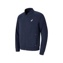 Asics Mens Tennis Series Logo Quick-Dry Lightweight Zip-Up Jacket Men Jacket Dark-Blue 2041A342-400 S black