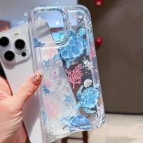 Šaunus vandenyno vėžlys permatomas telefono dėklas Samsung A54 5G A55 A15 A34 A14 S24 Ultra S23 S22 S21 S20 FE apsaugantis nuo smūgių For S24 Ultra gray