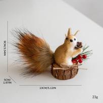 Kalėdų voverės puošmena Kalėdų eglutės pakabukas Vakarėlio dekoravimas Mieli plaukuoti papuošimai One Size brown