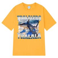 Vintage Tralalero Tralala Funny Shark Meme T-shirt Men Women Clothing Fashion T-shirts Casual Cotton Short Sleeve T Shirts Tops 4XL