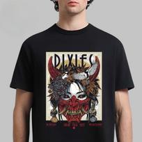 Pixies pasaulinis turas 2025 Debesies Beždžionės Dvišonė Unisex Moteriški Marškinėliai Aukščiausios kokybės prabanga Tinka tiek vyrams, tiek moterims Viršus Y2k 3XL black