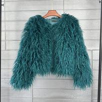 Solidus Madingas Dirbtinio Kailio Paltas Moteriškas Chic Pūkuotas Šiltas Ilgomis Rankovėmis Laisvas Trumpas Švarkas Prabangus Žiemos Moters Kasdienis Gatvės Viršutinis Drabužis M black