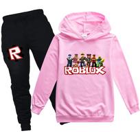 Žaidimas Roblox Išoriniai drabužių rinkiniai Kūdikių mergaičių drabužiai Berniukų striukė Kelnės 2 vnt. rinkinys Vaikų sportinis laisvalaikio kostiumas Dovanos 150 pink