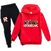 Žaidimas Roblox Išoriniai drabužių rinkiniai Kūdikių mergaičių drabužiai Berniukų striukė Kelnės 2 vnt. rinkinys Vaikų sportinis laisvalaikio kostiumas Dovanos 140 black
