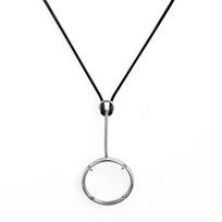 Adjustable Magnifying Glass Pendant Necklace Alloy and Glass Chain Suitable for Everyday Use Fashion Accessories 1 black