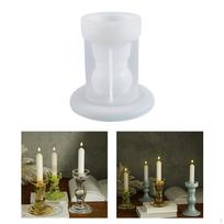 3D Silicone Holder Epoxy Resin Handmade Reusable for Pillar Crafts Making Rack Accessories 11.2cmx8.4cmx8.4cm gray