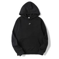 Gymshark Shark Hoody: Šiltas, Laisvalaikio, Laisvo kirpimo, Šlifuotas, Nuleista pečiai, Ruduo/Žiema. XXXL black