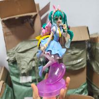 Hatsune Miku Rody Wonderland Anime PVC Action Figurine AMP Fairy Tale Series Collectible Model Toy Birthday Gift for Fans gray