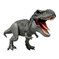 Mattel Jurassic World Super Action Shiny and Roaring T-Rex Figure for Kids, Large Dinosaur Toy, Moving Figure, Approximately 54cm Long, Ages 4 and black