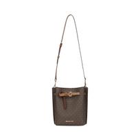 Michael Kors MK Emilia Vintage Monogram Print Casual Tote Bag Women bags Acorn-Brown 35H0GU5M5B-200 Basic Set (Bag+Dust Bag) gray