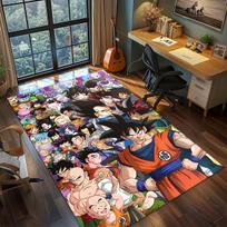 Dragon Ball Goku Anime kilimas Didelis kilimas Neslystantis plaunamas grindų kilimėlis Žaidėjo kambarys Miegamasis Namų dekoras -QJY 80x120cm