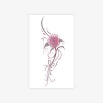 Rose Bow Tattoo Sticker Small Fresh Spice Sweet Cool Tattoo Sticker Waist Abdomen Arm 9*15 white