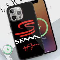 Lenktynininko A-Ayrton S-Senna dėklas telefonui su magnetiniu belaidžiu įkrovimu  Dangtelis iphone 16 15 14 13 12  11 Pro Max Plus Coque iPhone13mini brown