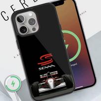 Lenktynininko A-Ayrton S-Senna dėklas telefonui su magnetiniu belaidžiu įkrovimu  Dangtelis iphone 16 15 14 13 12  11 Pro Max Plus Coque iPhone12PROMAX