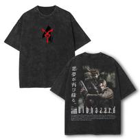 Vintažiniai 90-ųjų Bootleg stiliaus Biohazard Resident Evil 4 marškinėliai Leon Kennedy Tee Unisex marškinėliai L black