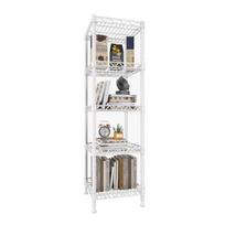 5 pakopų metalinės pastatomos lentynos, reguliuojamo aukščio vielinės lentynos, ekspozicinė lentyna skalbyklai, vonios kambariui, virtuvei 11,8 P x 11,8 G x 5 United States white