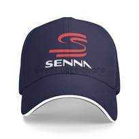 Cool Ayrton Senna Print Sandwich Baseball Cap Motocross Racing Bucket Cap Dad Hat Unisex Snapback Hats for Travel Hiking Fishing Adjustable mėlyna