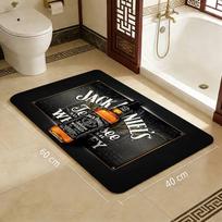 J-Jack-Daniels viskio rašto koridoriaus kilimas, skalbiamas, neslystantis, svetainės sofos kėdžių zona, virtuvės durų kilimėlis, kilimas 40cm x 60cm