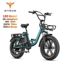 L20 Boost Elektrinis dviratis 20 colių storos padangos 48V13Ah 250W 126KM Sukimo momento jutiklis su Boost mygtuku LCD ekranas E-dviratis L20-48V13Ah250W-GN-TT
