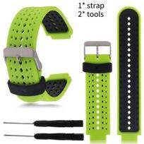 Garmin Forerunner 220 230 235 620 630 Silikoninis Laikrodžio Dirželis Minkšta Lanksti Juosta Green  Black white