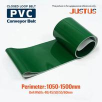 PVC Perdavimo Konvejerio Juosta, Storis 1–5mm, Perimetras 1050–1500mm, Plotis 40-60mm, galimi individualūs dydžiai 1200mm black