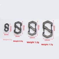 5pcs Stainless Steel Letter S Buckle Spring Lobster Clasp Hook Connectors for Necklace Bracelet DIY Jewelry Making Supplies 16x9mm gray