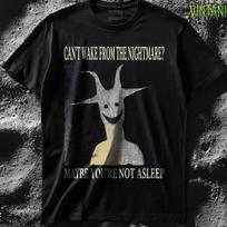 Can't Wake From The Nightmare Horror T-Shirt Analog Horror Creature Graphic Tee XL black