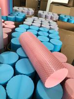 Camouflage EVA Foam Roller for Calf Massage and Yoga 30x15CM rožinė
