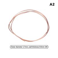 1 metras minkšto varinio vamzdelio ritė Išorinis skersmuo 1,6–5,0 mm Vidinis skersmuo 0,5–1,0 mm Gryno vario vielos vamzdelis Oro kondicionieriaus aušinimo „pasidaryk pats“ amatai A2