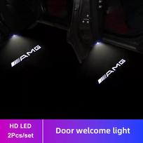 2 vnt. automobilio durų pasitikimo lemputės HD LED emblemos projektoriaus žibintai Mercedes Benz AMG W204 W205 W203 W211 W212 W213 W201 vožtuvo dangtelis RZ0 black