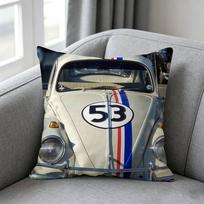 Vintažinio Vabalėlio Automobilio Pagalvės užvalkalas dovana Aukštos raiškos skaitmeninė spaudaNetikėtas ryškus raštas Buitinis 60cmx60cm(24x24Inch)