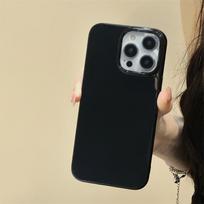 Minkštas silikoninis blizgus smūgiams atsparus telefono dėklas, skirtas iPhone 17 Air 16 15 14 13 12 11 Pro Max XR XS X 7 8 Plus, paprastas buferis, galinis dangtelis For iPhone Air juoda