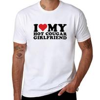 I Love My Hot Cougar Girlfriend I Heart My Hot Cougar Tshirt Graphic T Shirts For Unisex Funny T Shirts Dark Humor Tshirt XL black