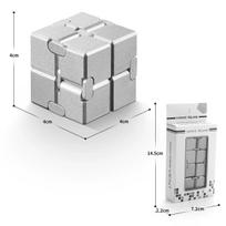 Infinite Magic Cube Infinity Cube Fidget Toy EDC  Sensory Relieve šviesiai pilka spalva