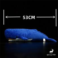 Sperm Whale High Fidelity Anime Cute Cachalot Plushie Pottwal Plush Toys Lifelike Animals Simulation Stuffed Doll Kawai Toy Gift blue