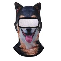 Šuns/Katės Ausų Spausdinimo 3D Gyvūno Veido Kaukė Juokingas Viso Veido Dangalas Dovana Kaklo Moviklis Lauko Veikla Style 12 black