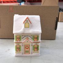 New Cute Holiday Village Spice House Mini Cartoon House Storage Box Desktop Decoration House House Craft Ornament white