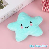 Mini Star Cloud Soft Plush Sounding Toy Colorful Plush Stuffed Doll Dog Pet Toy Sky blue-Star