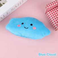 Mini Star Cloud Soft Plush Sounding Toy Colorful Plush Stuffed Doll Dog Pet Toy Blue-Cloud