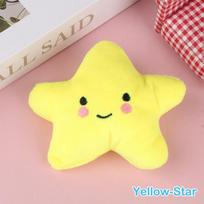 Mini Star Cloud Soft Plush Sounding Toy Colorful Plush Stuffed Doll Dog Pet Toy Yellow-Star