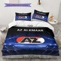AZ Alkmaar Pattern Bedding Set Quilt Cover Pillowcase Home Decor Gift (1 * duvet cover + 2 * pillowcase, without core) 135x200cm black