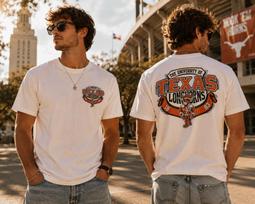Texas Longhorns Mascot T-Shirt | University of Texas Vintage Logo 2XL white