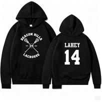 Autumn Teen Wolf Hoodie Beacon Hills Stilinski 24 Lahey McCall Men Womnen Pullover Hooded Sweatshirt Casual Streetwear Tops 140 black