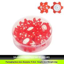 16/18Pcs/Set Golf Shoe Spikes Durable Golf Shoe Replacements Tpu For Women Men Fast Rotating Spikes Short Teeth With Holes Red 18pcs red