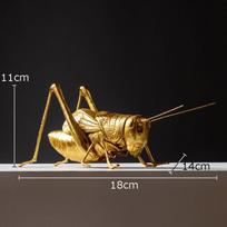 Mantis/cricket Golden Insect Statue Desk Decoration Honeybee Sculpture Simulated Insect Ornaments Living Room Furnishings brown
