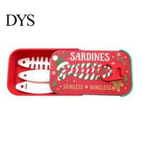 Sardine Can Jewelry Box Christmas Tin Shaped Box, Portable Travel Jewellery Storage Case with Retro Organizer Fish Bone Divider, Mini Necklace Earring žalia