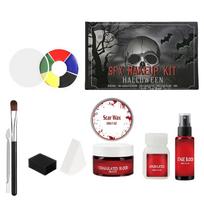 Halloween Makeup Set for Face Painting and Costume Party Cosplay and Adults One Size gray