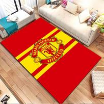 Manchester United Logo Themed Carpet Patterned carpet, non slip mat suitable for living room and bedroom sofas 40x60cm( 15x23in ) yellow