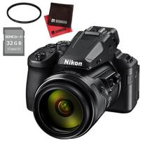 Nikon Skaitmeninis Fotoaparatas COOLPIX P950 BK Juodas SD 32GB Objektyvo Apsauginė Servetėlė Pridedama (4 dalių rinkinys)